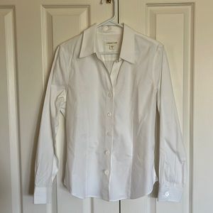 Cold water Creek Tailored Crisp White Blouse